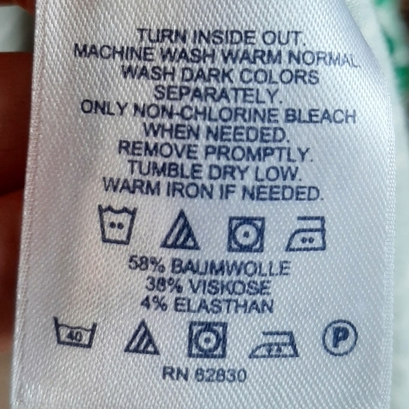 Lands' End Geometric Print Surplice Tank Sun Dress Size XS Green Knee Length - Picture 5 of 6